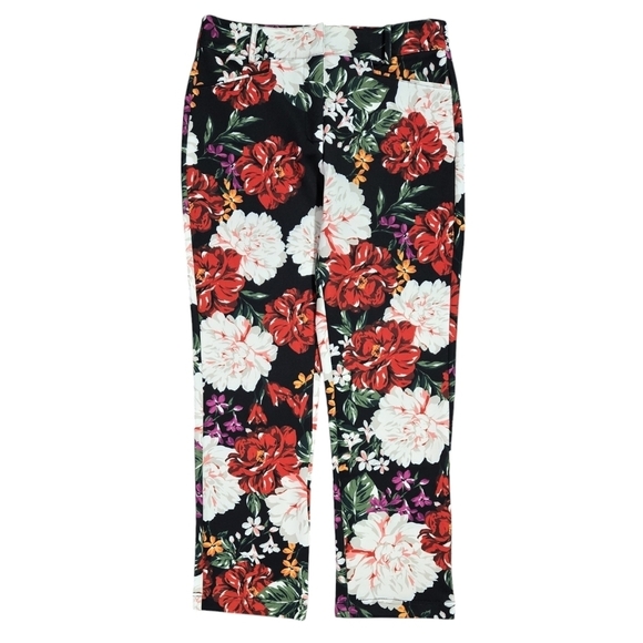 Alexia Admor Diana Floral Scuba Knit Straight Leg Trouser Romantic Wedding Guest - Picture 1 of 10